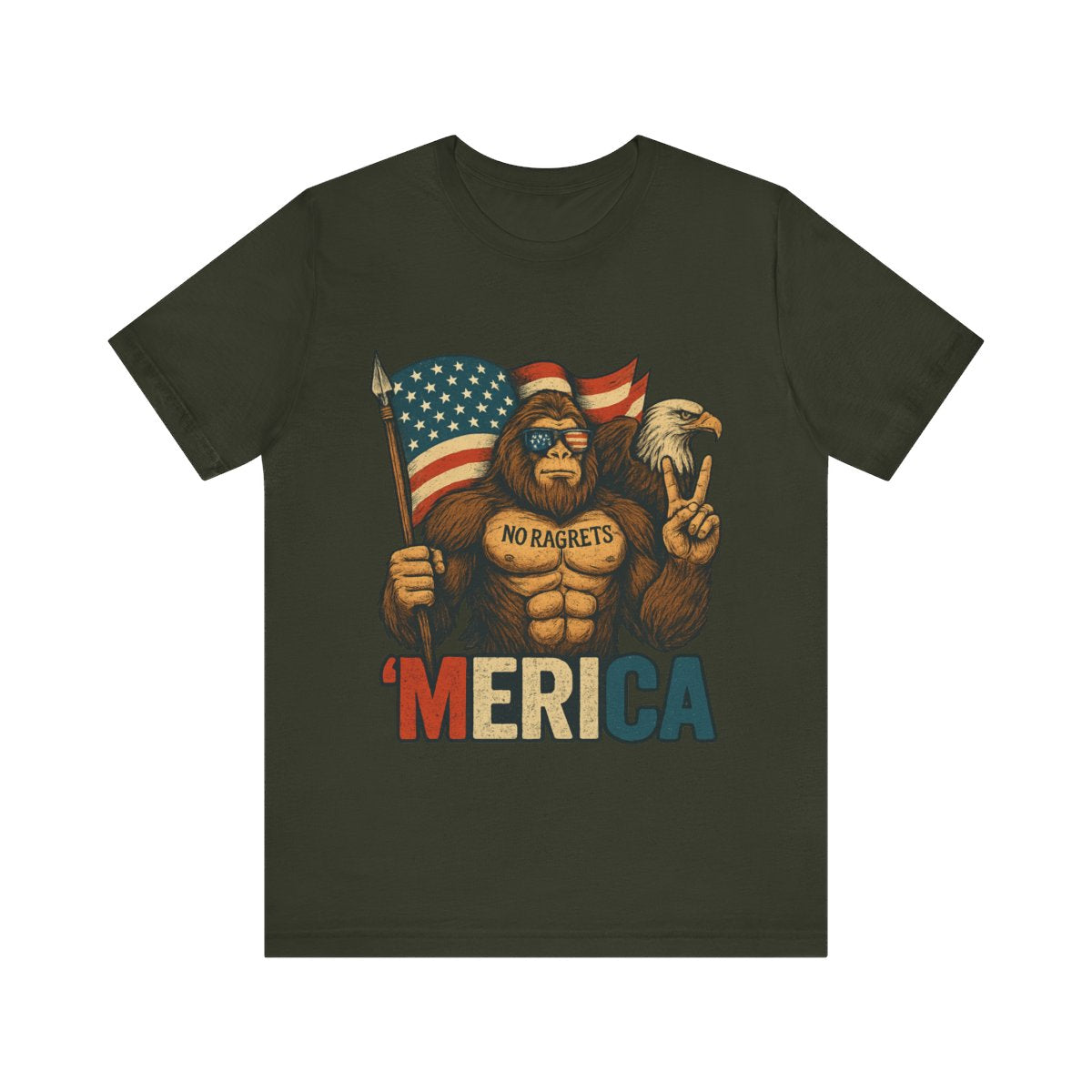 BIG FOOT PATRIOTIC Unisex Jersey Short Sleeve Tee