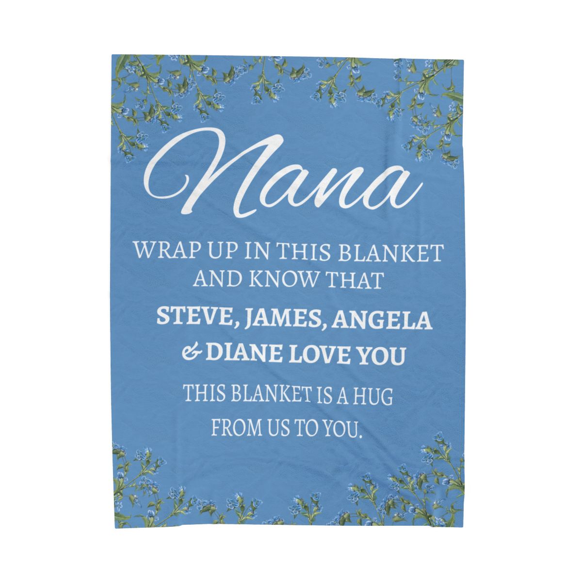 NANA PERSONALIZED  Velveteen Plush Blanket