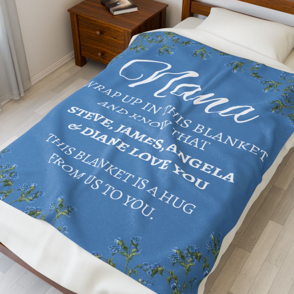 NANA PERSONALIZED  Velveteen Plush Blanket