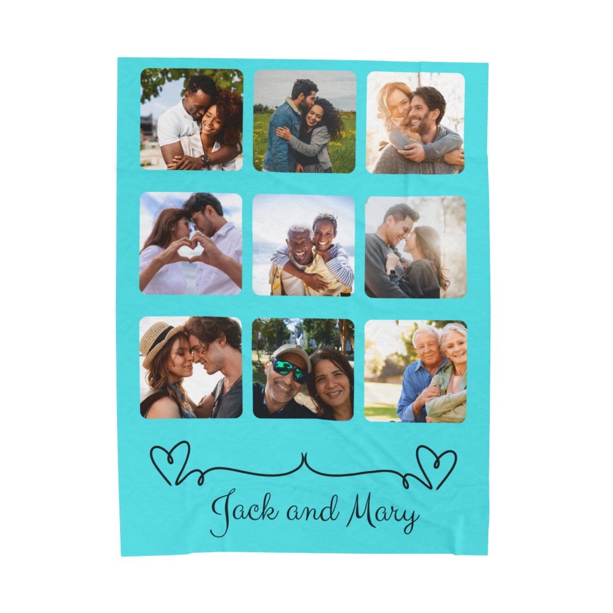 FAMILY LOVE PERSONALIZED VELVETEEN BLANKET