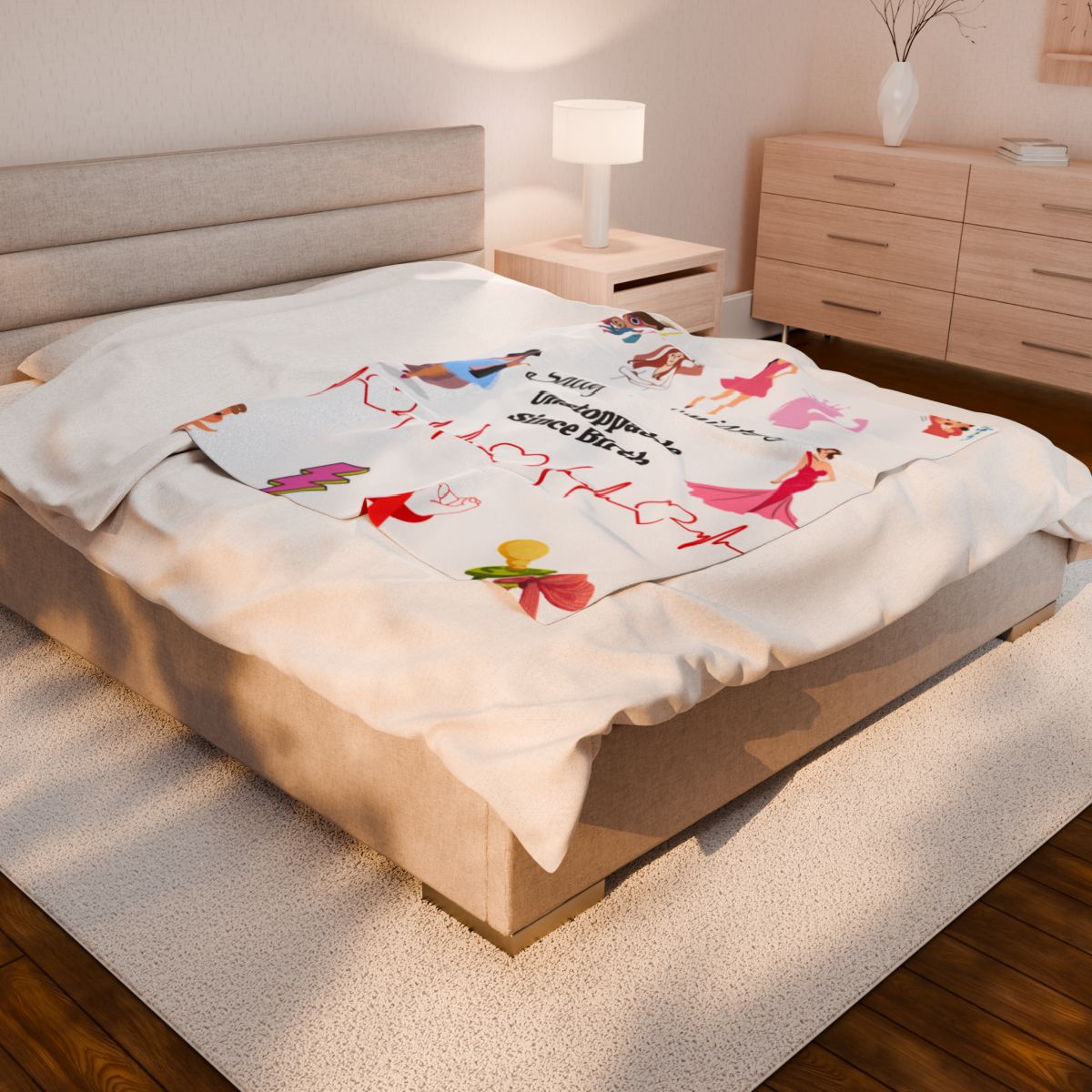 UNSTOPPABLE GIRL BLANKET     SOFT Velveteen Plush
