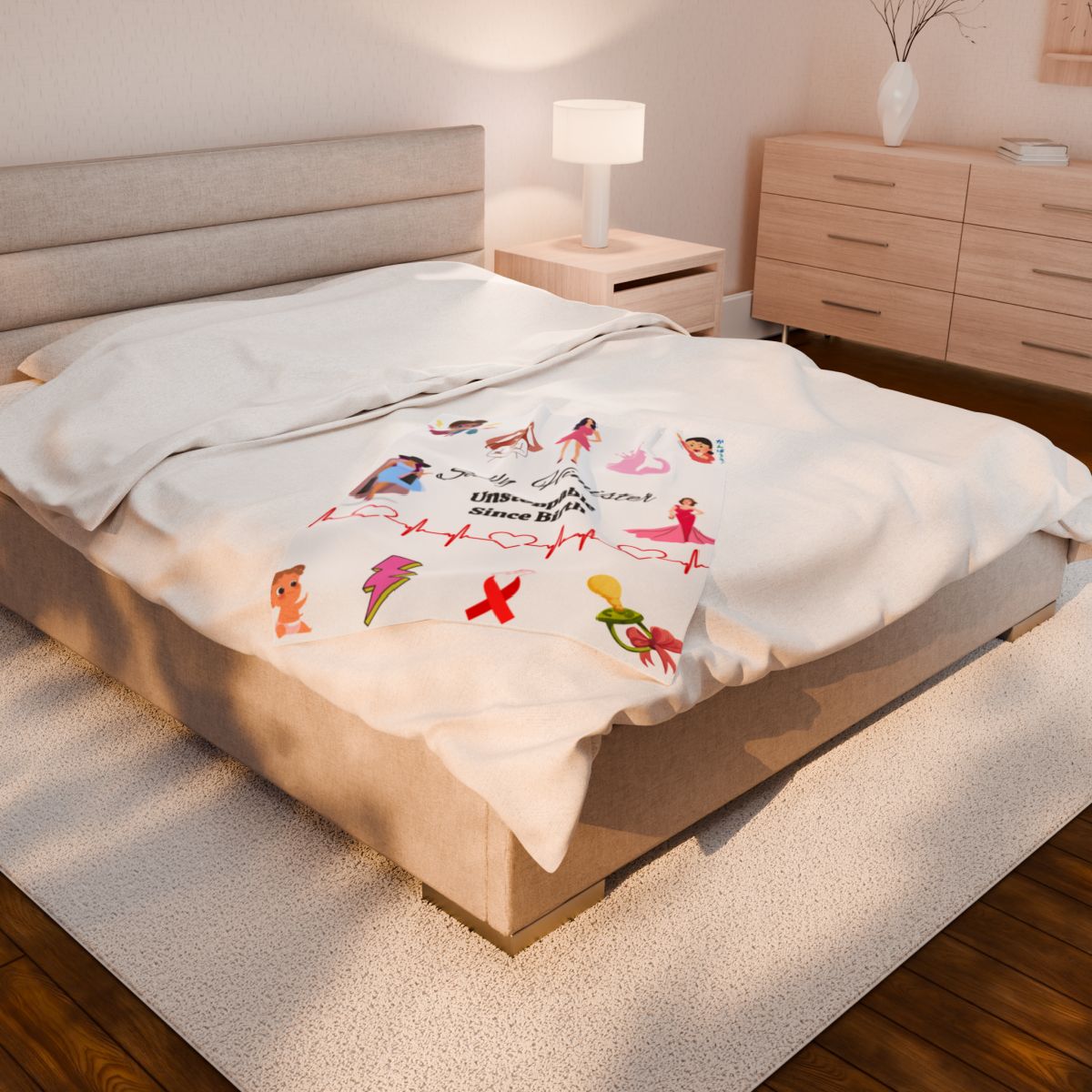 UNSTOPPABLE GIRL BLANKET     SOFT Velveteen Plush