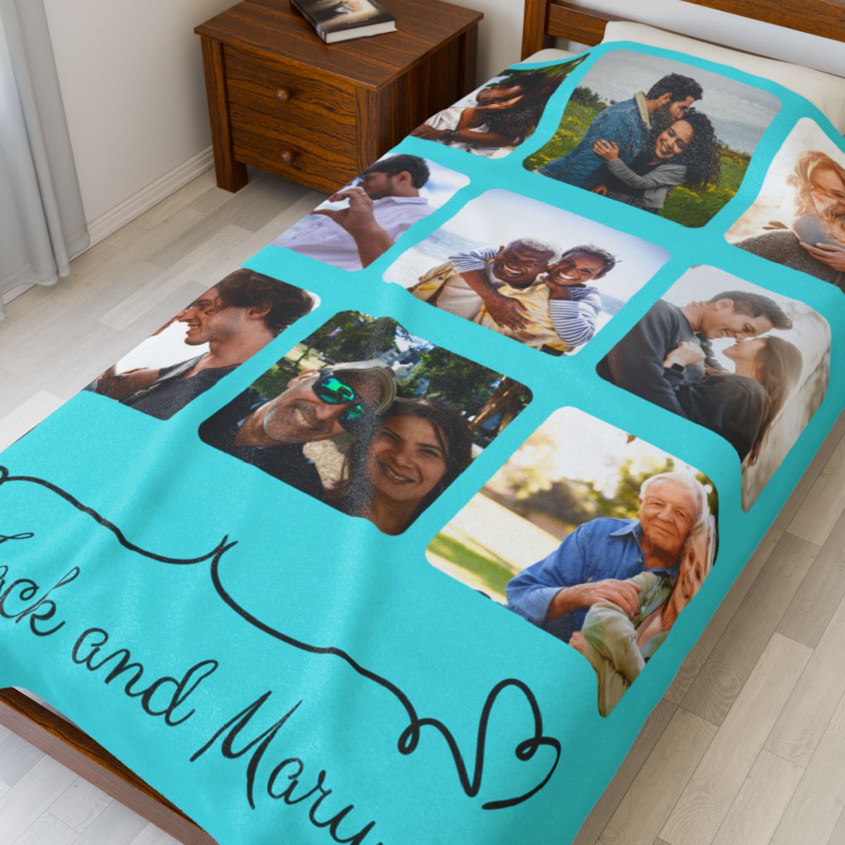 FAMILY LOVE PERSONALIZED VELVETEEN BLANKET