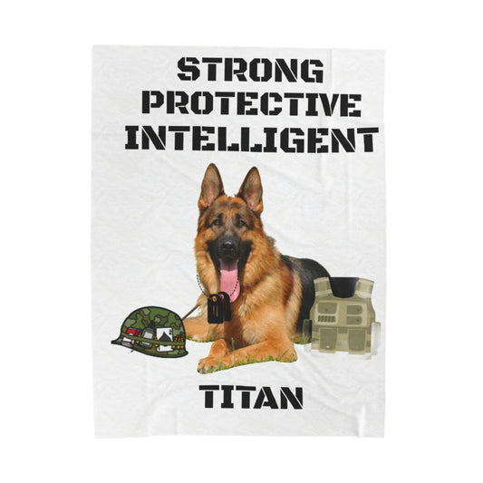 GERMAN SHEPERD MY PET DOGVelveteen Plush Blanket