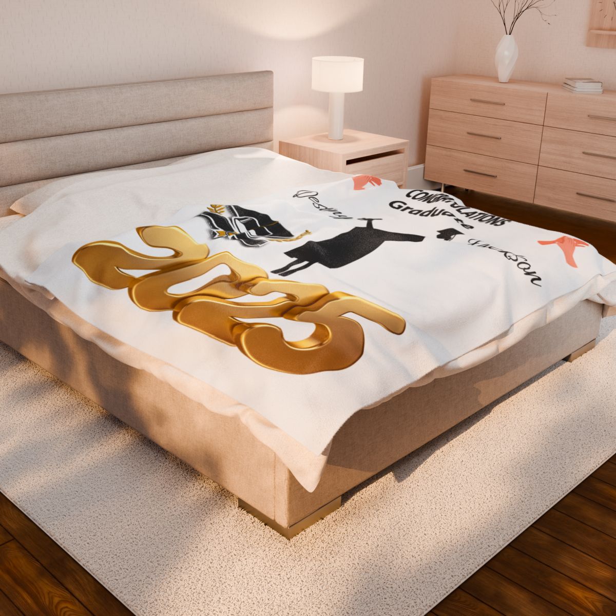 2025 GRADUATION- Personalize -Velveteen Plush Blanket