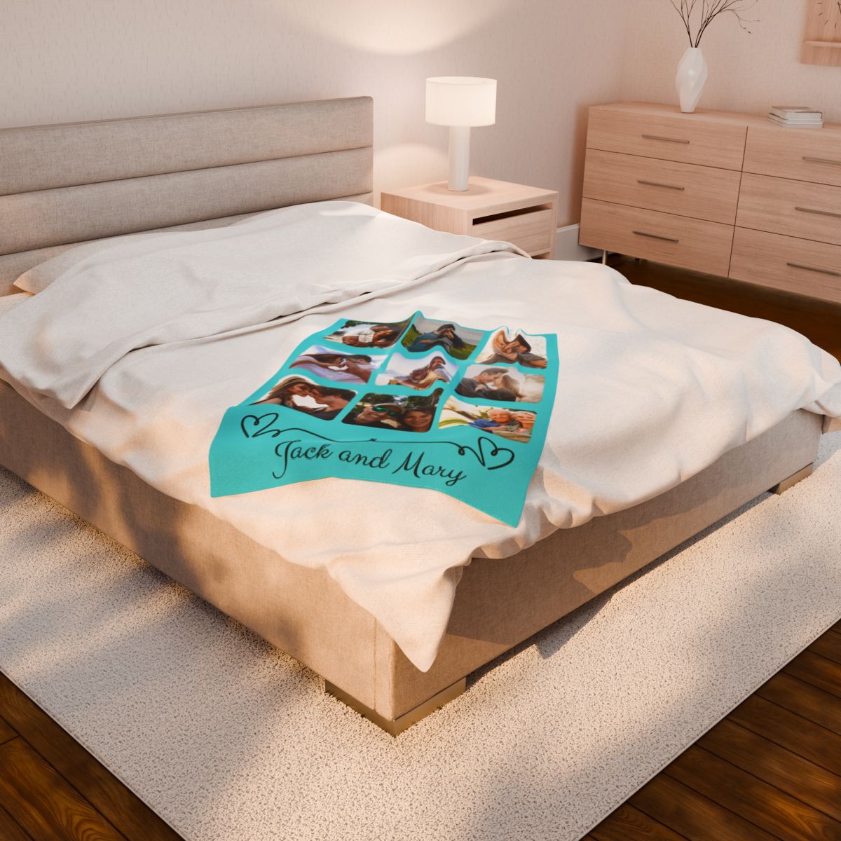 FAMILY LOVE PERSONALIZED VELVETEEN BLANKET